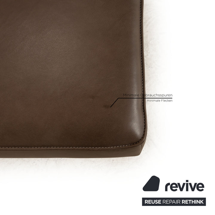 Koinor Phoenix canapé d'angle en cuir gris marron fonction manuelle canapé