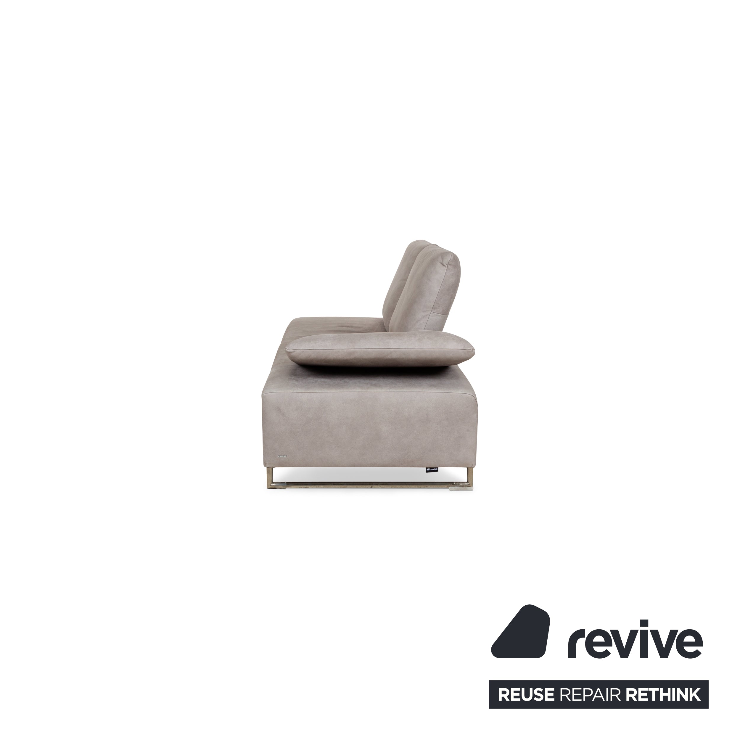 Koinor Ramon Leder Zweisitzer Grau manuelle Funktion Sofa Couch OUTLET