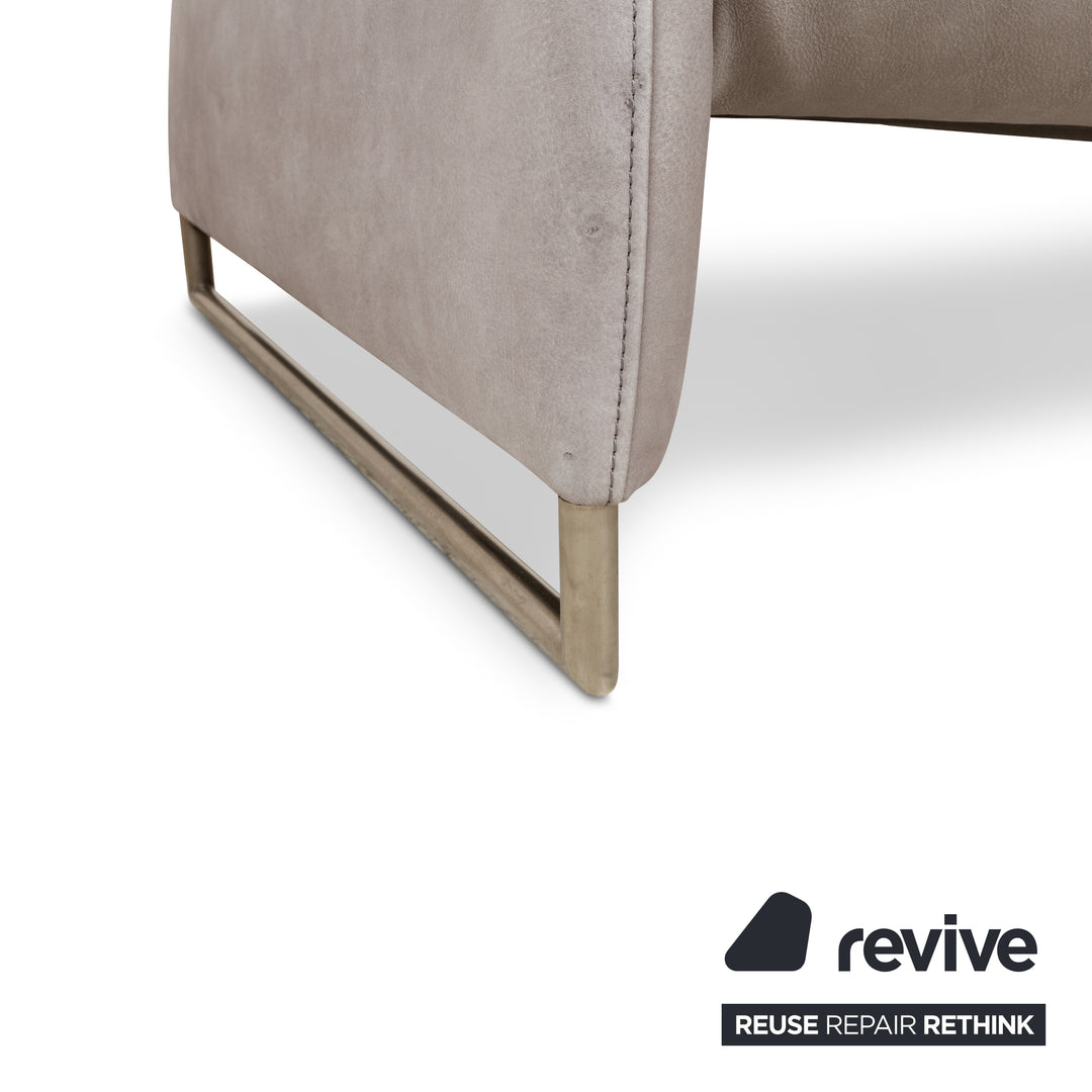 Koinor Ramon Leder Zweisitzer Grau manuelle Funktion Sofa Couch OUTLET