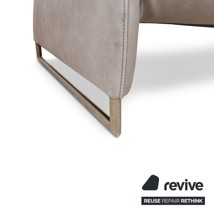 Koinor Ramon Leder Zweisitzer Grau manuelle Funktion Sofa Couch OUTLET