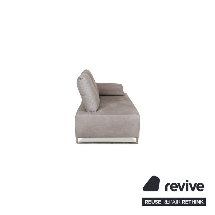 Koinor Ramon Leder Zweisitzer Grau manuelle Funktion Sofa Couch OUTLET