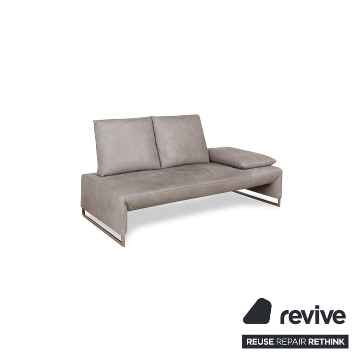 Koinor Ramon Leder Zweisitzer Grau manuelle Funktion Sofa Couch