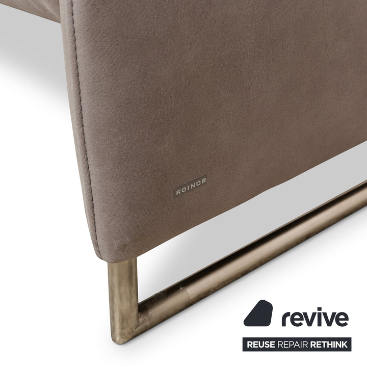 Koinor Ramon Leder Zweisitzer Grau manuelle Funktion Sofa Couch OUTLET