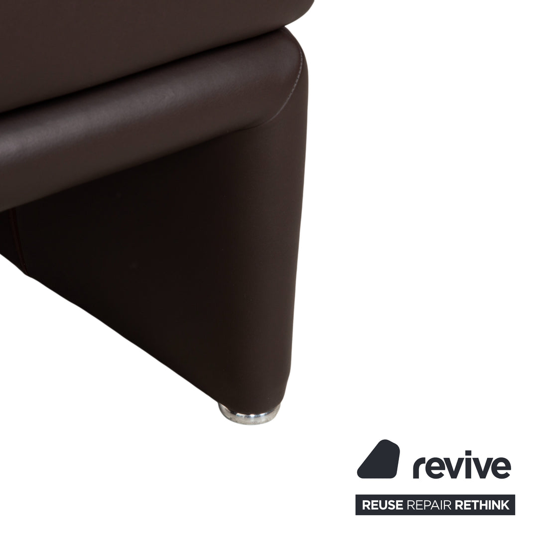 Koinor Raoul Sofa Set Leather Corner Sofa Stool Brown Manual Function Left Chaise Longue