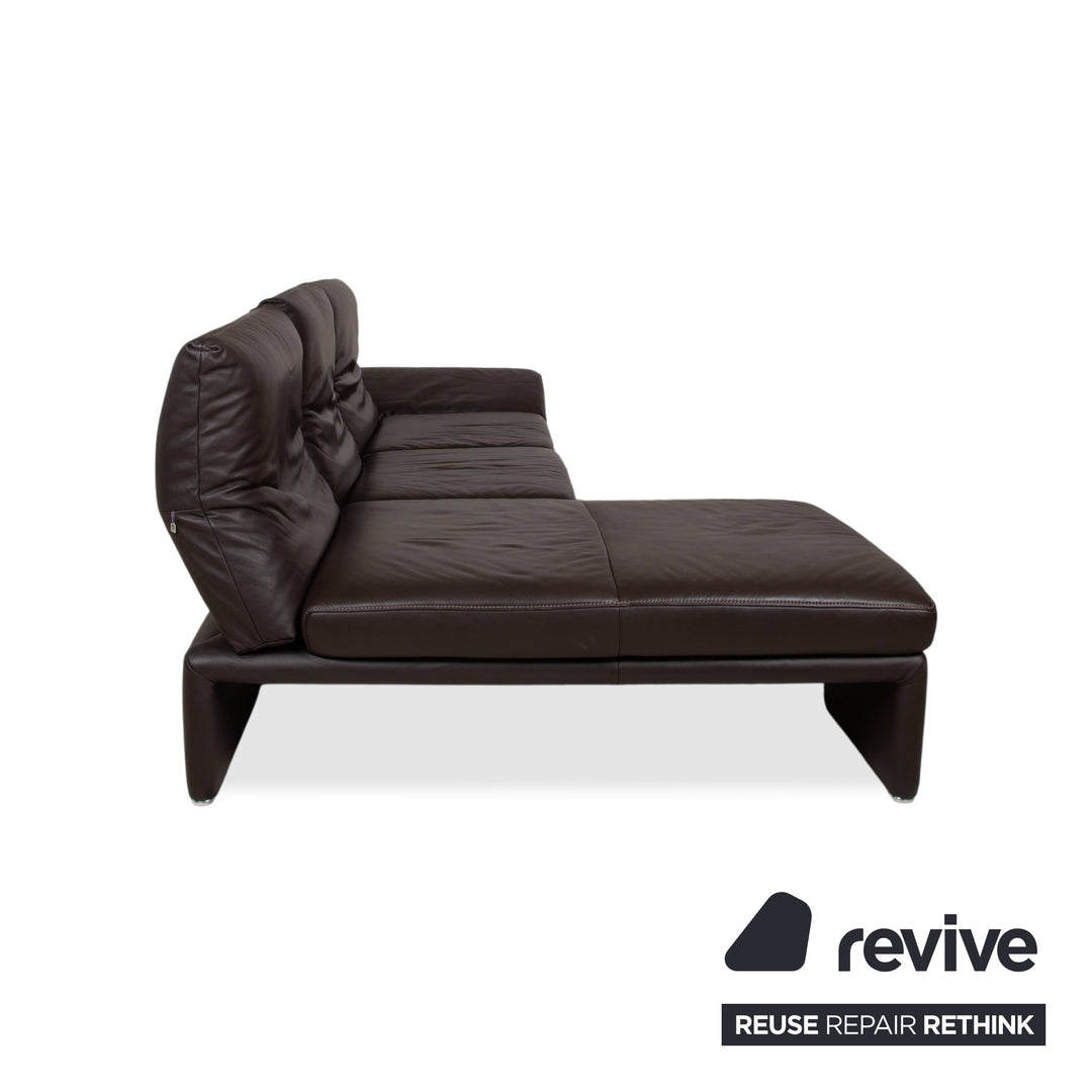 Koinor Raoul Sofa Set Leather Corner Sofa Stool Brown Manual Function Left Chaise Longue