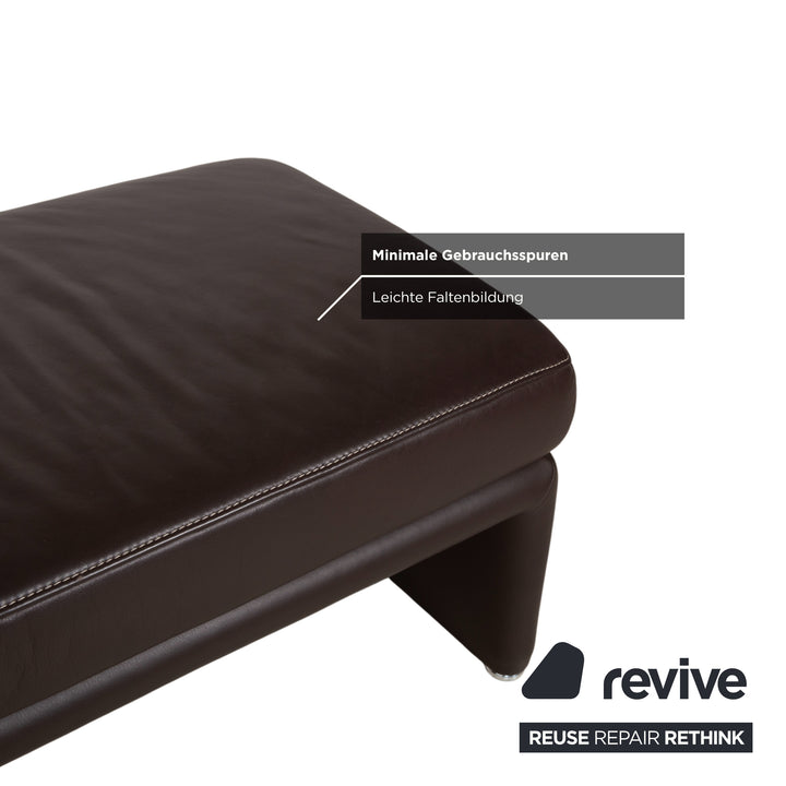 Koinor Raoul Garnitur Leder Ecksofa Hocker Braun manuelle Funktion Recamiere Links