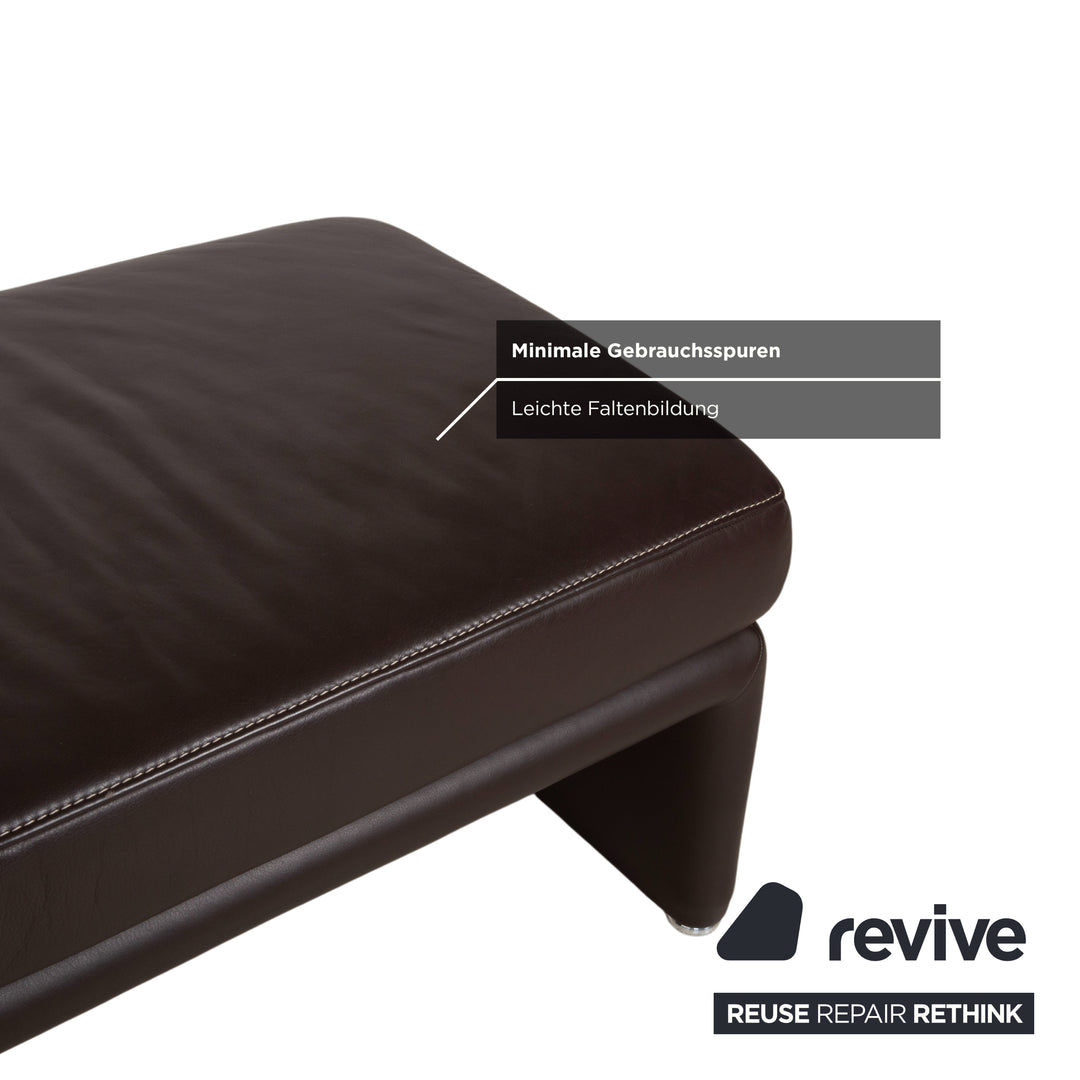 Koinor Raoul Sofa Set Leather Corner Sofa Stool Brown Manual Function Left Chaise Longue