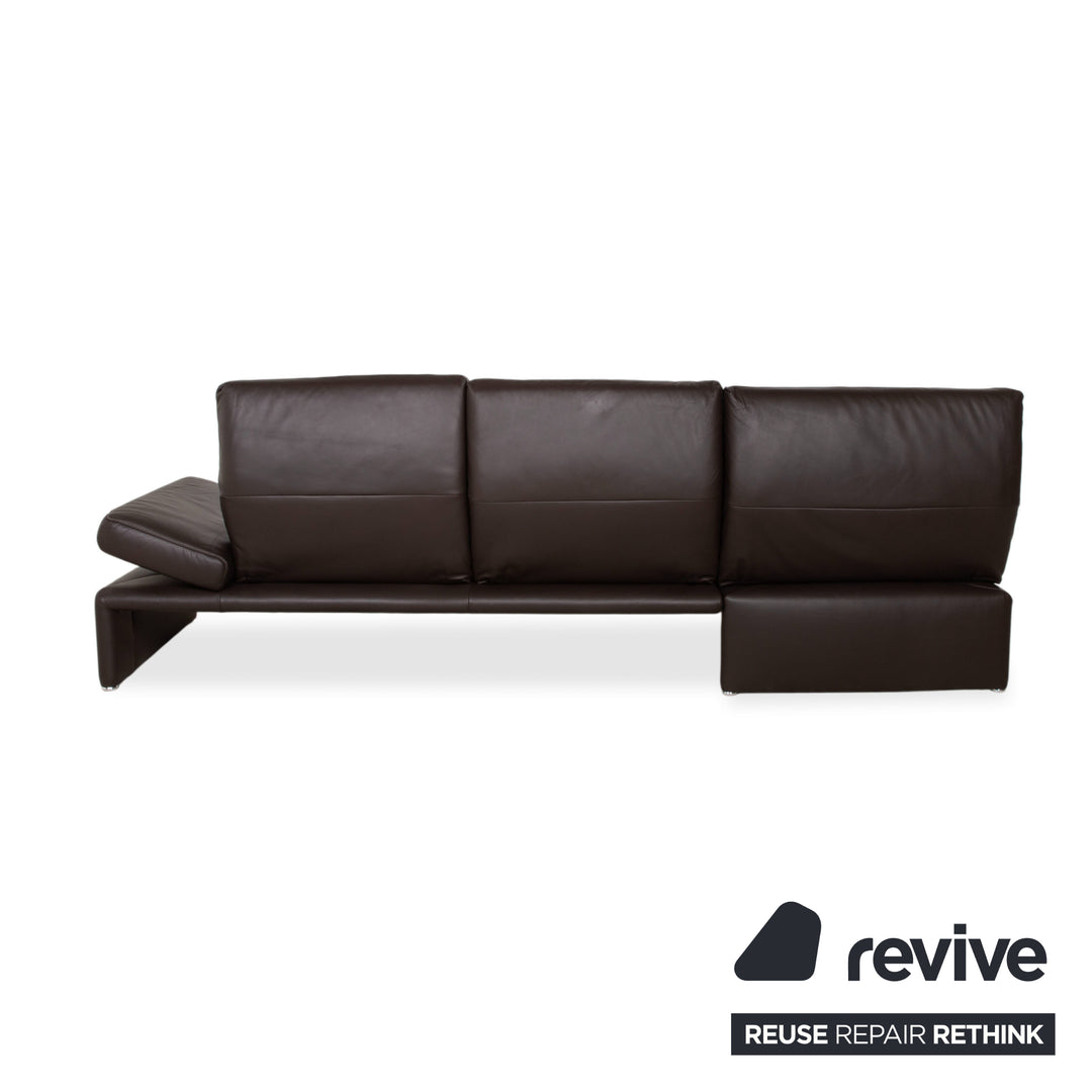 Koinor Raoul Sofa Set Leather Corner Sofa Stool Brown Manual Function Left Chaise Longue