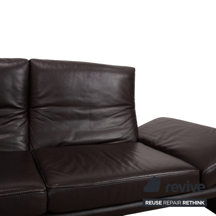 Koinor Raoul Sofa Set Leather Corner Sofa Stool Brown Manual Function Left Chaise Longue