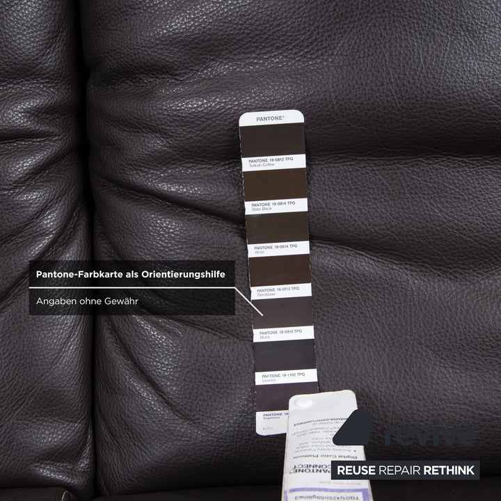 Koinor Raoul Leder Dreisitzer Braun Sofa Couch