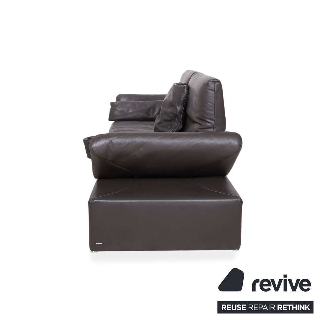 Koinor Raoul Canapé trois places en cuir marron