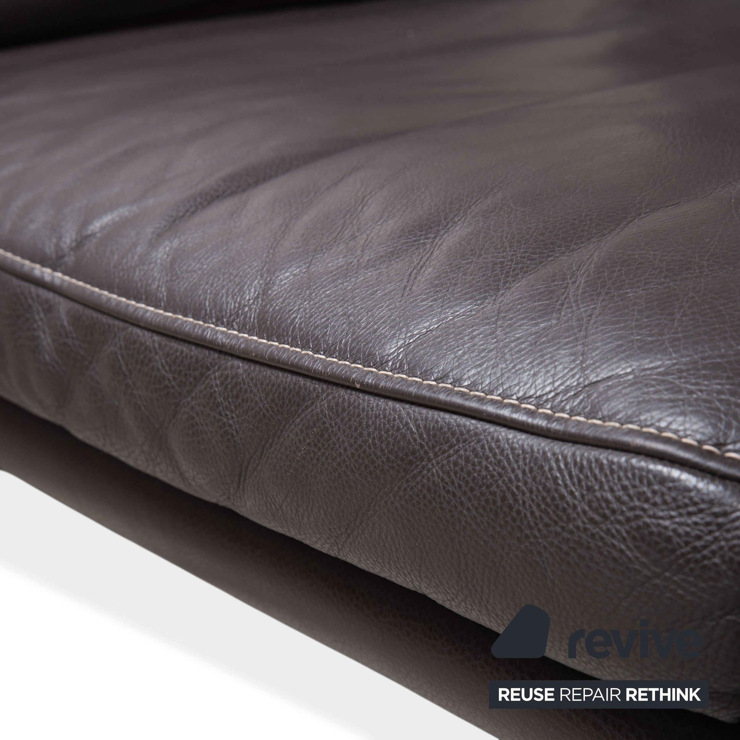 Koinor Raoul Leder Dreisitzer Braun Sofa Couch