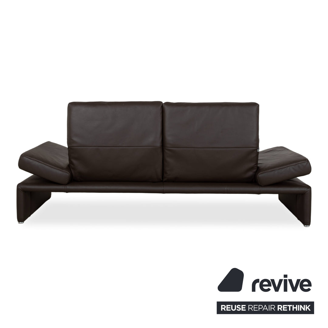 Koinor Raoul Leder Dreisitzer Braun Espresso Sofa Couch manuelle Relaxfunktion