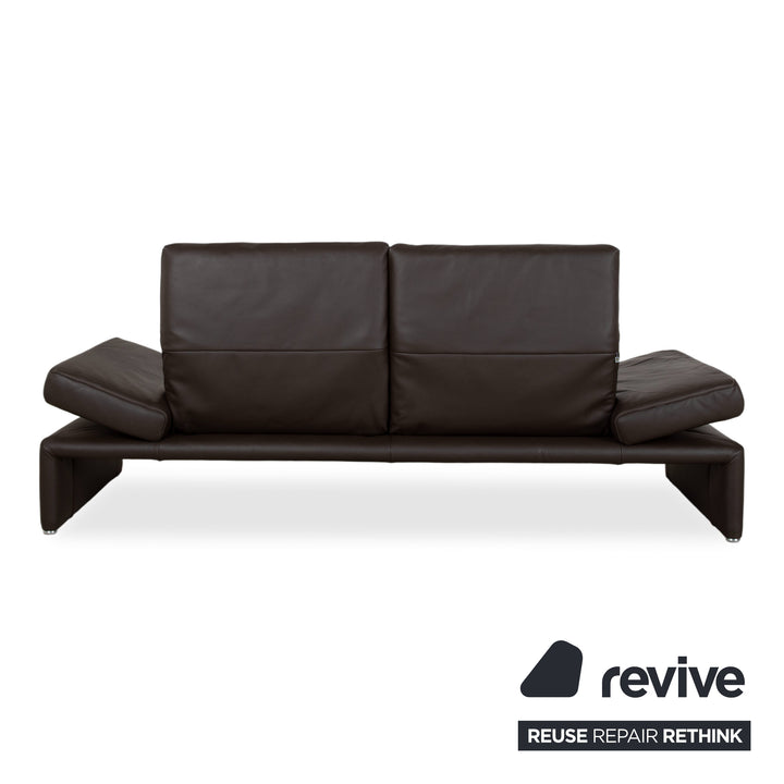Koinor Raoul Leder Dreisitzer Braun Espresso Sofa Couch manuelle Relaxfunktion