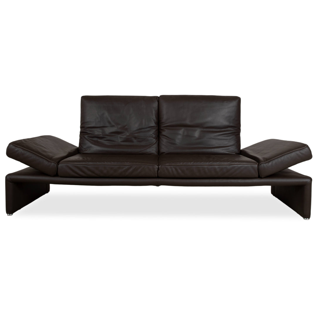 Koinor Raoul Leder Dreisitzer Braun Espresso Sofa Couch manuelle Relaxfunktion