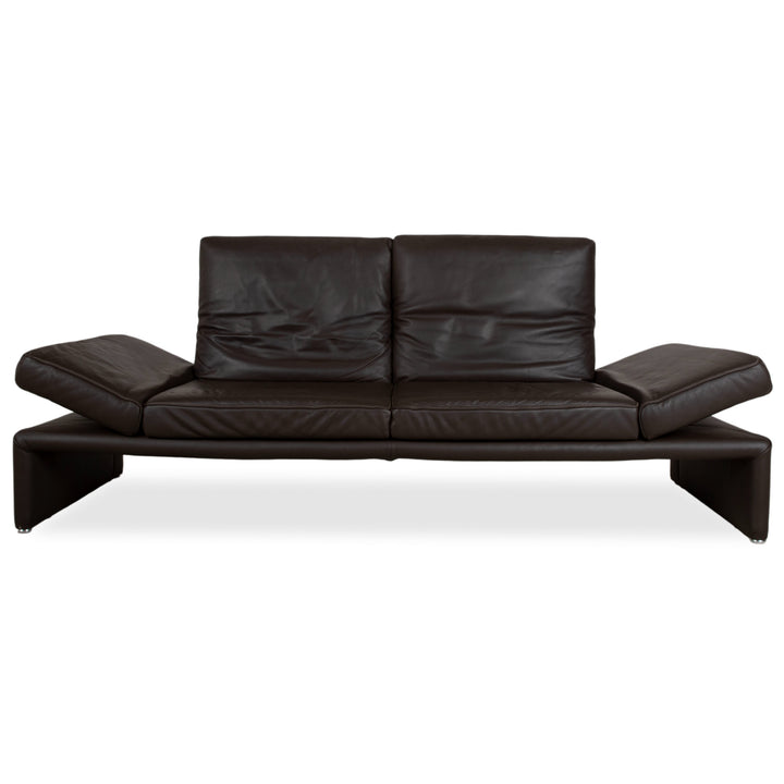 Koinor Raoul Leder Dreisitzer Braun Espresso Sofa Couch manuelle Relaxfunktion
