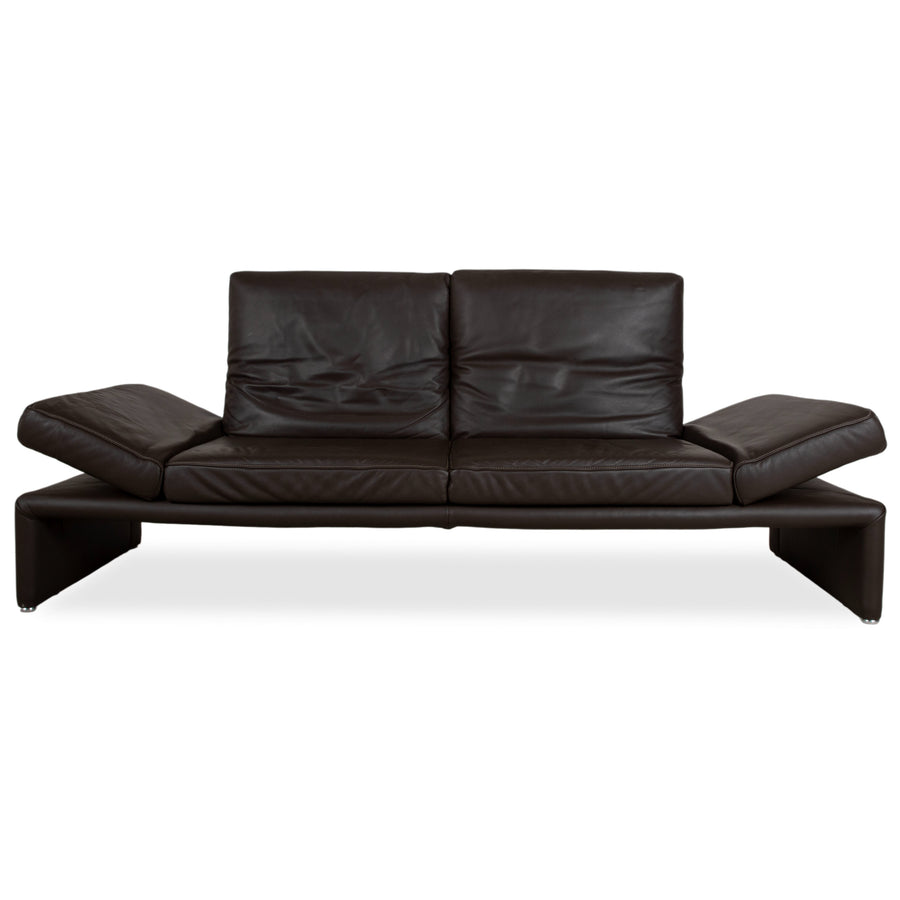 Koinor Raoul Leder Dreisitzer Braun Espresso Sofa Couch manuelle Relaxfunktion