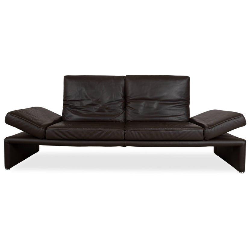 Koinor Raoul Leder Dreisitzer Braun Espresso Sofa Couch manuelle Relaxfunktion