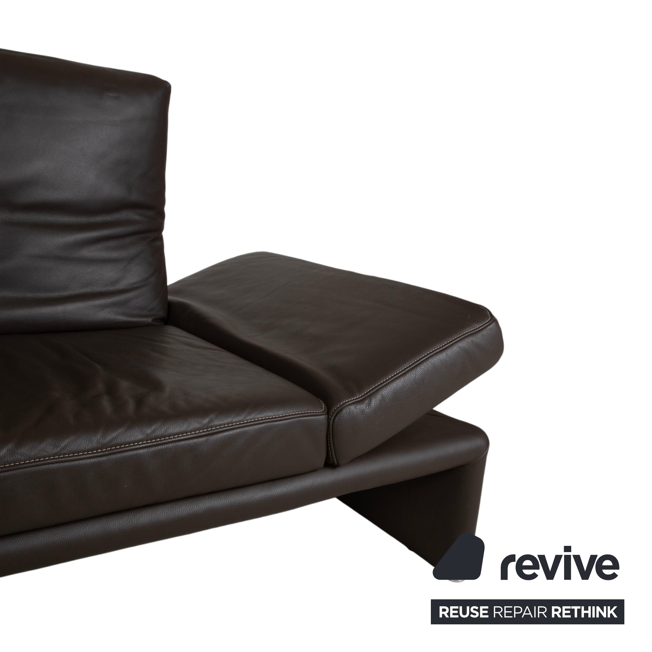 Koinor Raoul Leder Dreisitzer Braun Espresso Sofa Couch manuelle Relaxfunktion