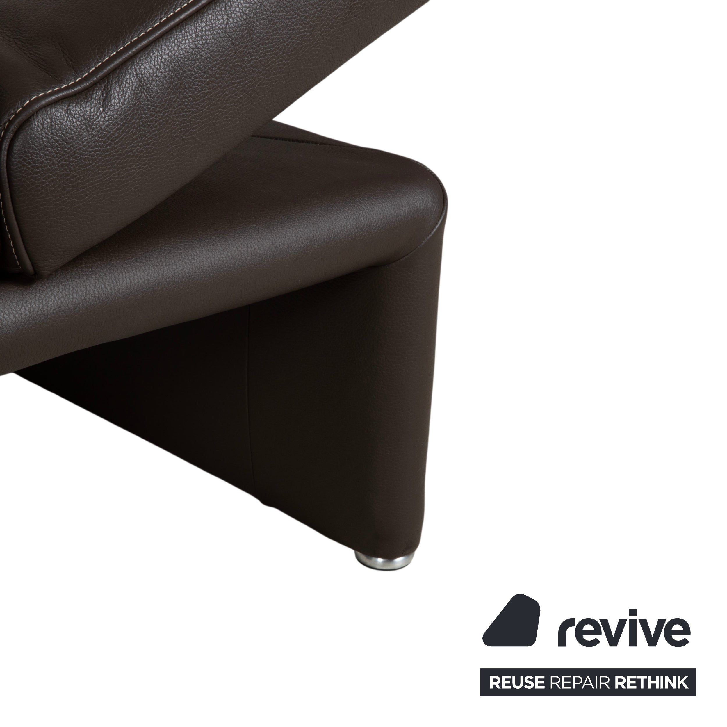 Koinor Raoul Leder Dreisitzer Braun Espresso Sofa Couch manuelle Relaxfunktion