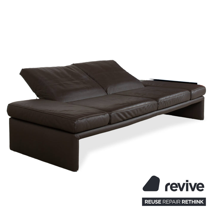 Koinor Raoul Leder Dreisitzer Braun Espresso Sofa Couch manuelle Relaxfunktion