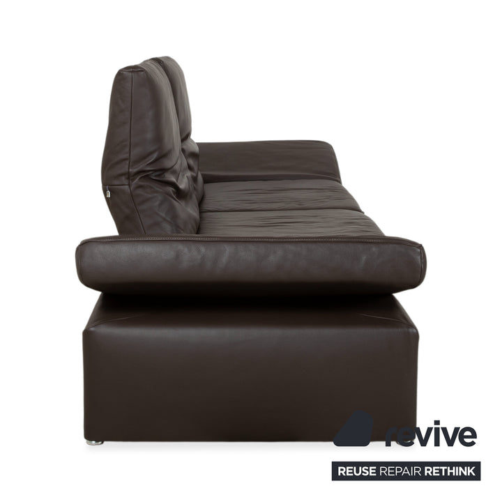 Koinor Raoul Leder Dreisitzer Braun Espresso Sofa Couch manuelle Relaxfunktion