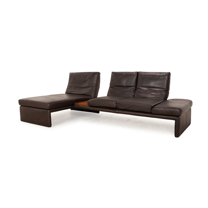 Koinor Raoul Leather Corner Sofa Brown Manual Function Recamiere Left Sofa Couch