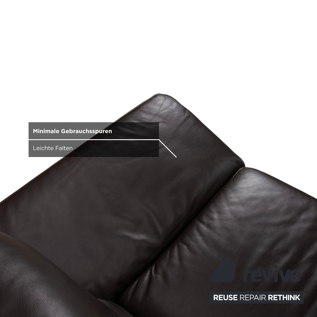 Koinor Raoul Leder Ecksofa Braun manuelle Funktion Recamiere Links