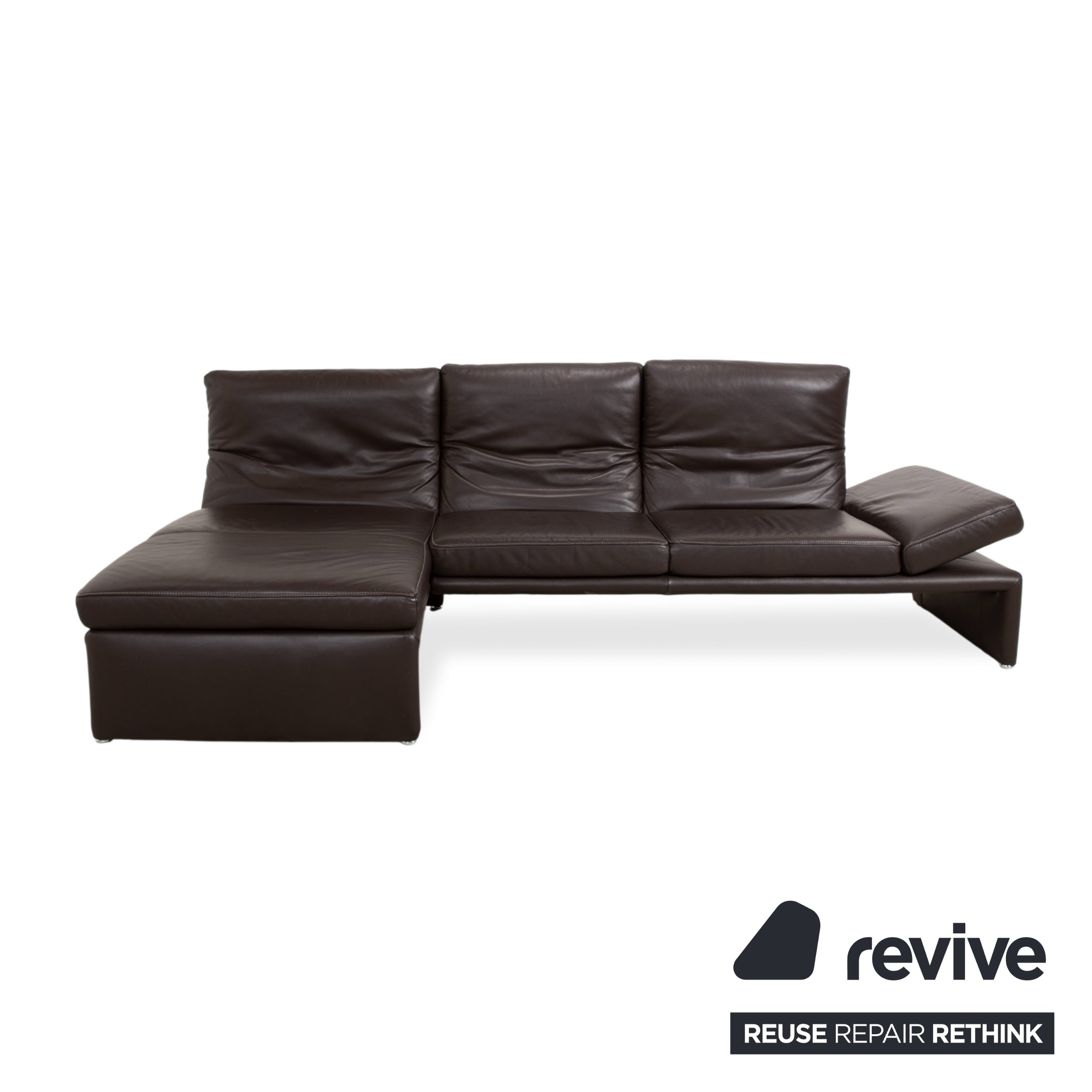 Koinor Raoul Leder Ecksofa Braun manuelle Funktion Recamiere Links