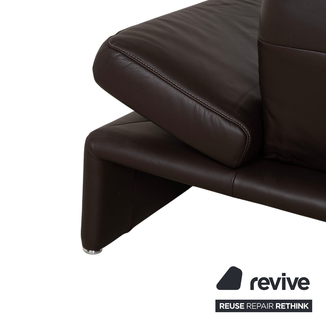 Koinor Raoul Leder Ecksofa Braun manuelle Funktion Recamiere Links