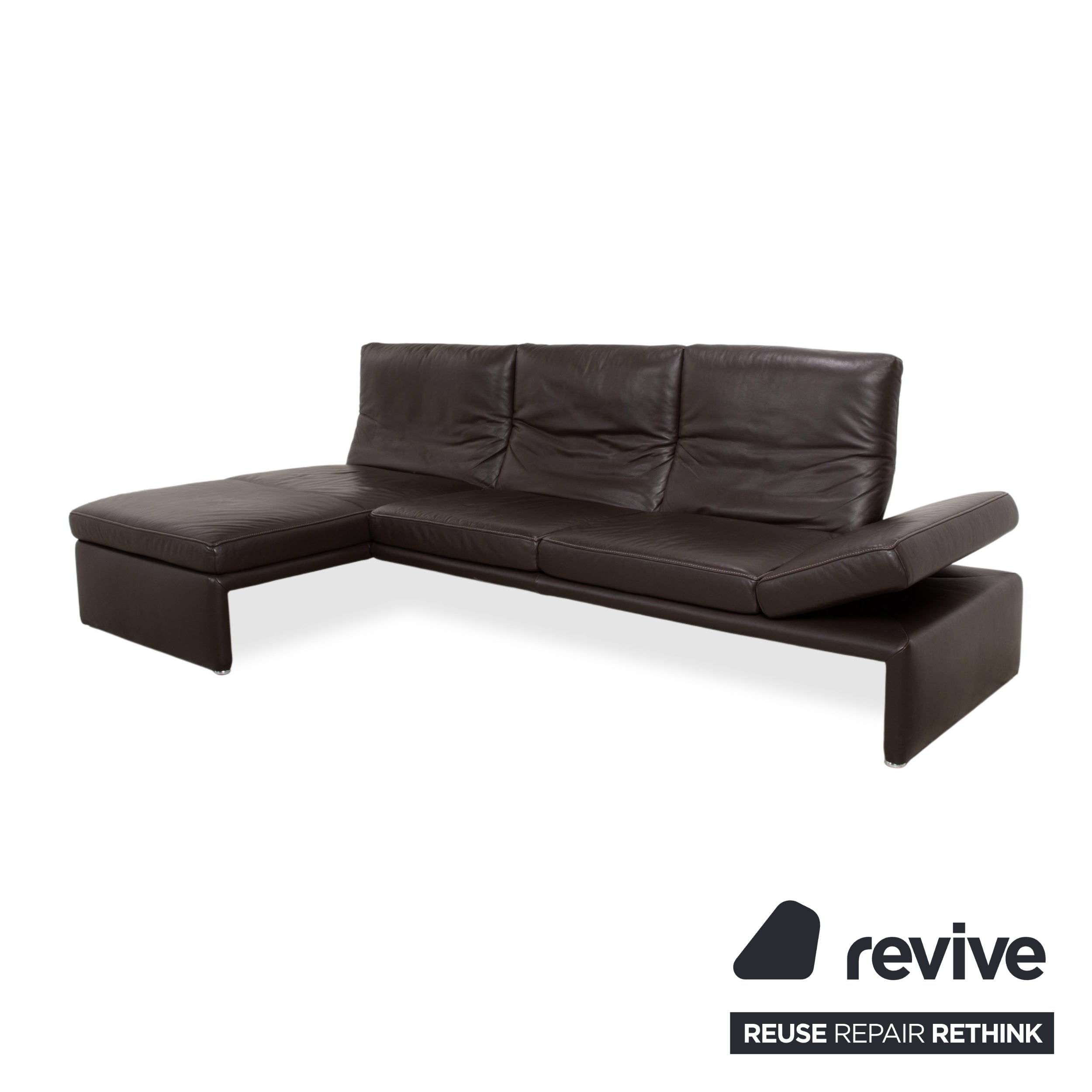 Koinor Raoul Leder Ecksofa Braun manuelle Funktion Recamiere Links