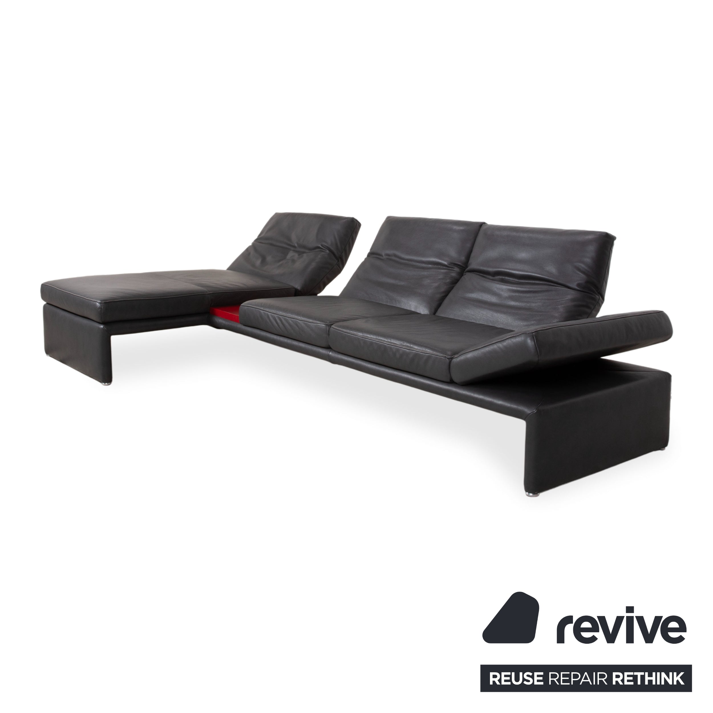Koinor Raoul Leder Ecksofa Anthrazit manuelle und elektrische Funktion Sofa Couch