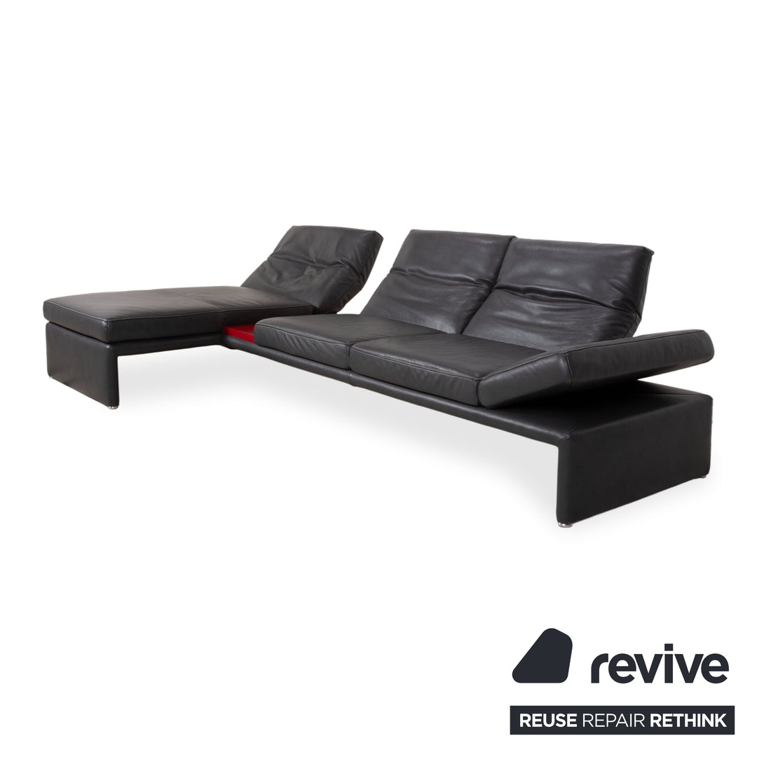 Koinor Raoul Leder Ecksofa Anthrazit manuelle und elektrische Funktion Sofa Couch