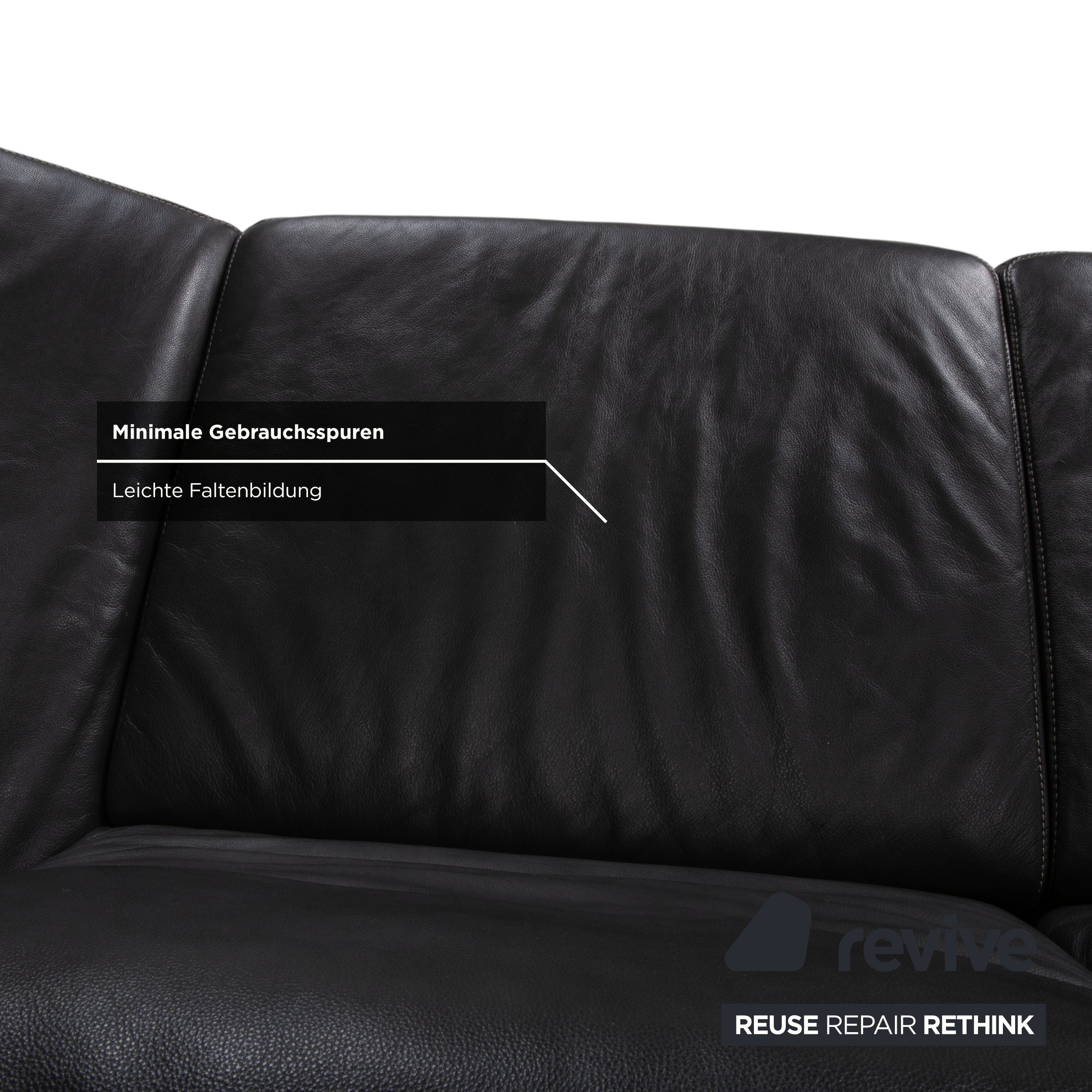 Koinor Raoul Leder Ecksofa Anthrazit manuelle und elektrische Funktion Sofa Couch