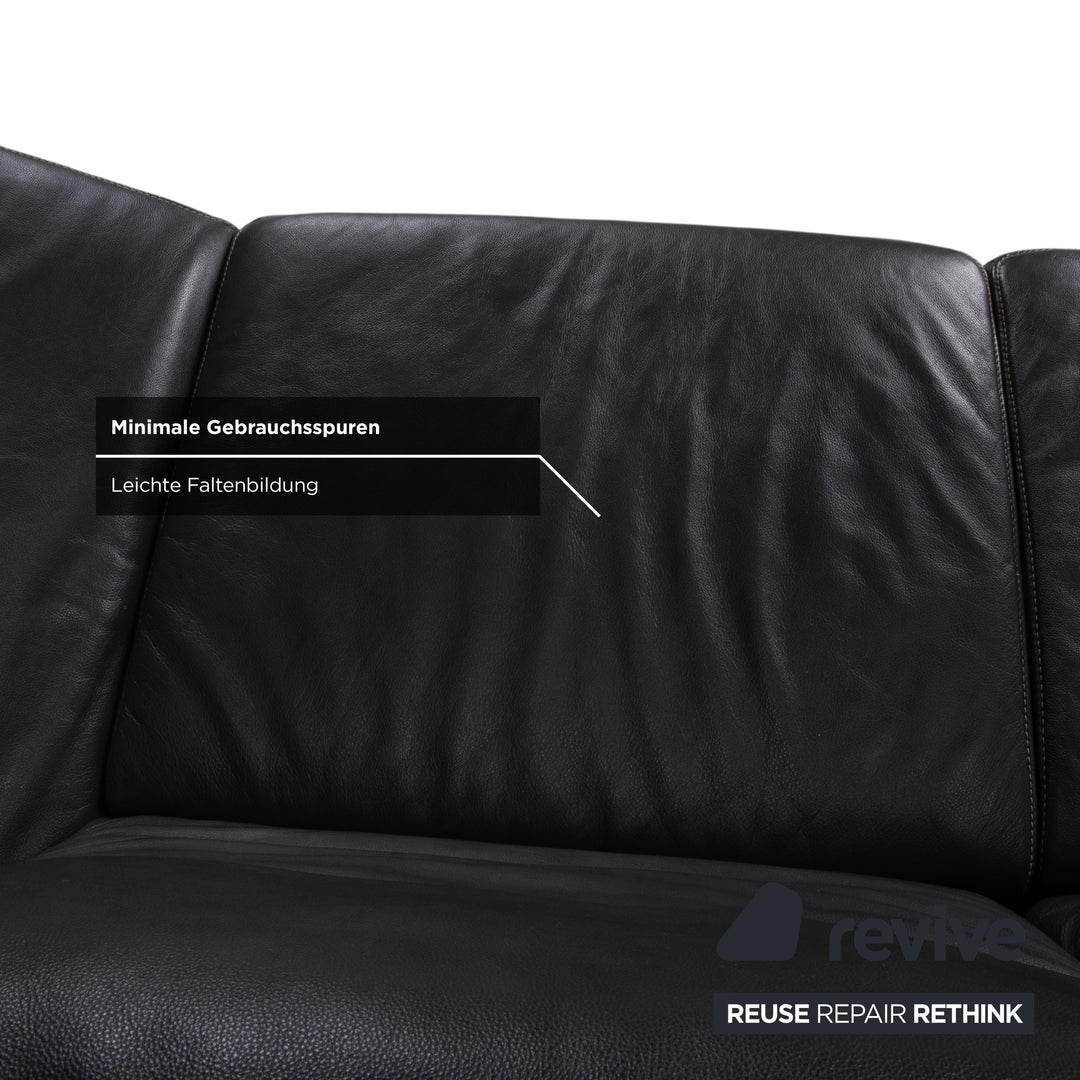 Koinor Raoul Leder Ecksofa Anthrazit manuelle und elektrische Funktion Sofa Couch
