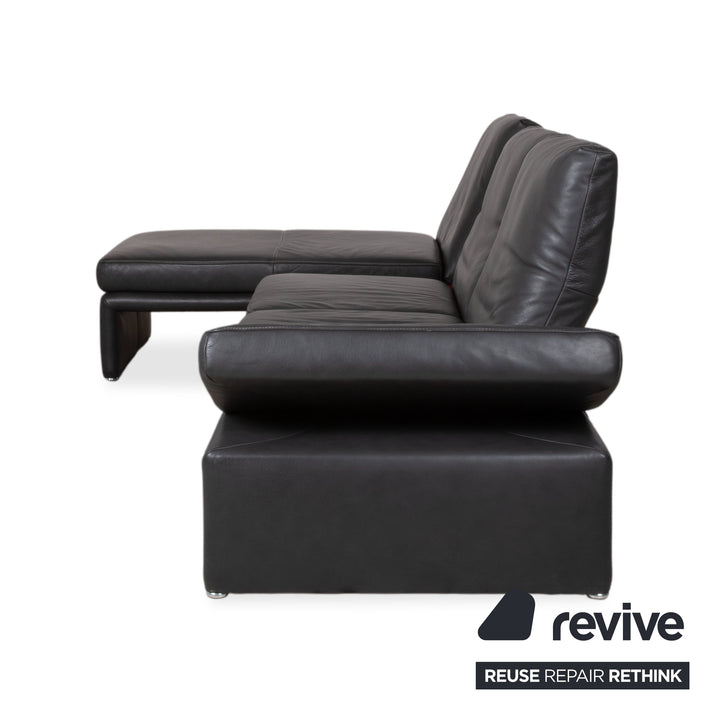 Koinor Raoul Leder Ecksofa Anthrazit manuelle und elektrische Funktion Sofa Couch