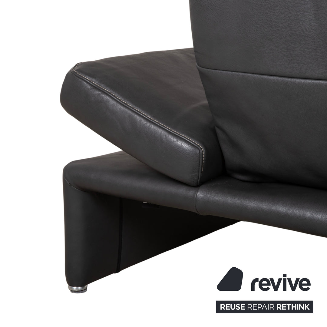 Koinor Raoul Leder Ecksofa Anthrazit manuelle und elektrische Funktion Sofa Couch