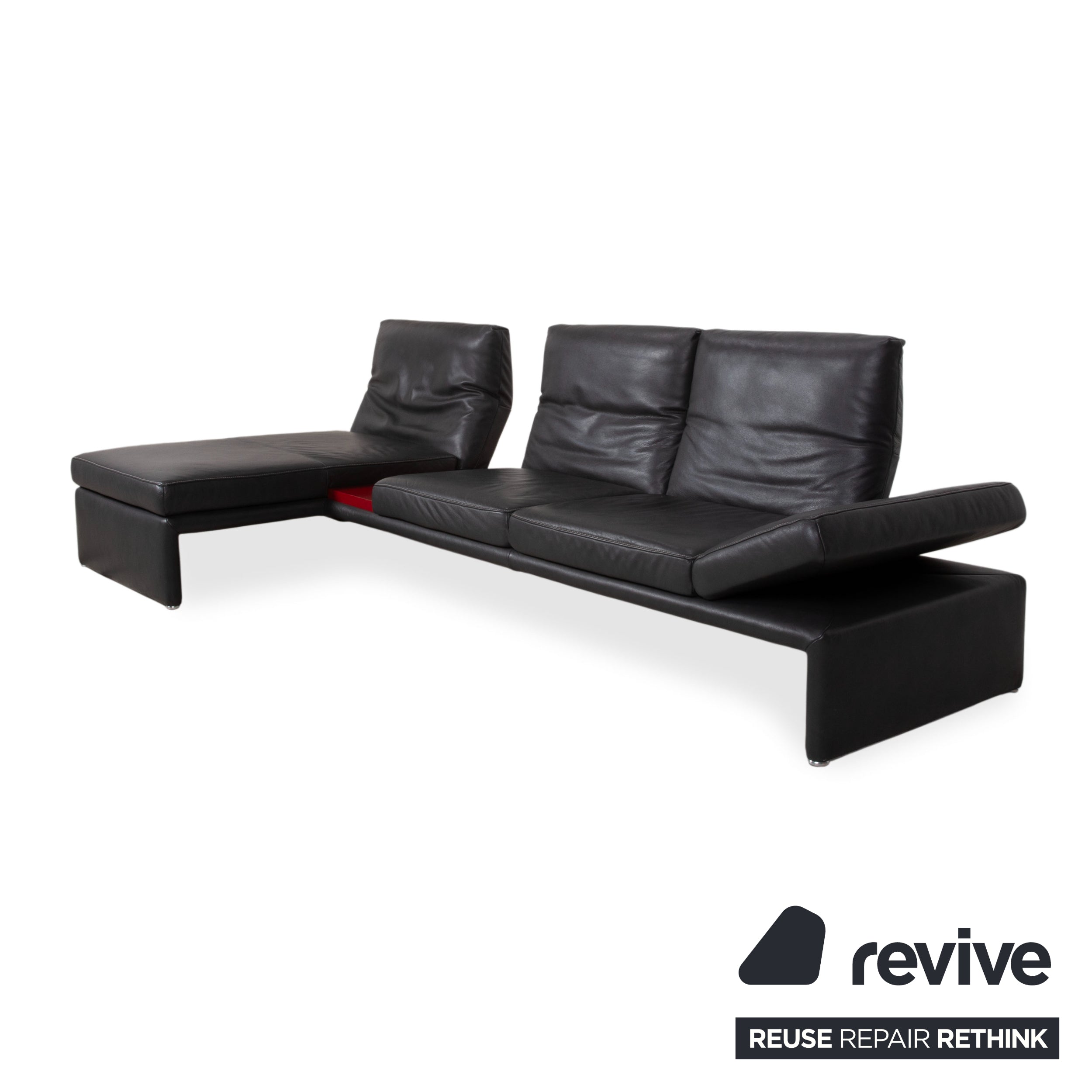 Koinor Raoul Leder Ecksofa Anthrazit manuelle und elektrische Funktion Sofa Couch