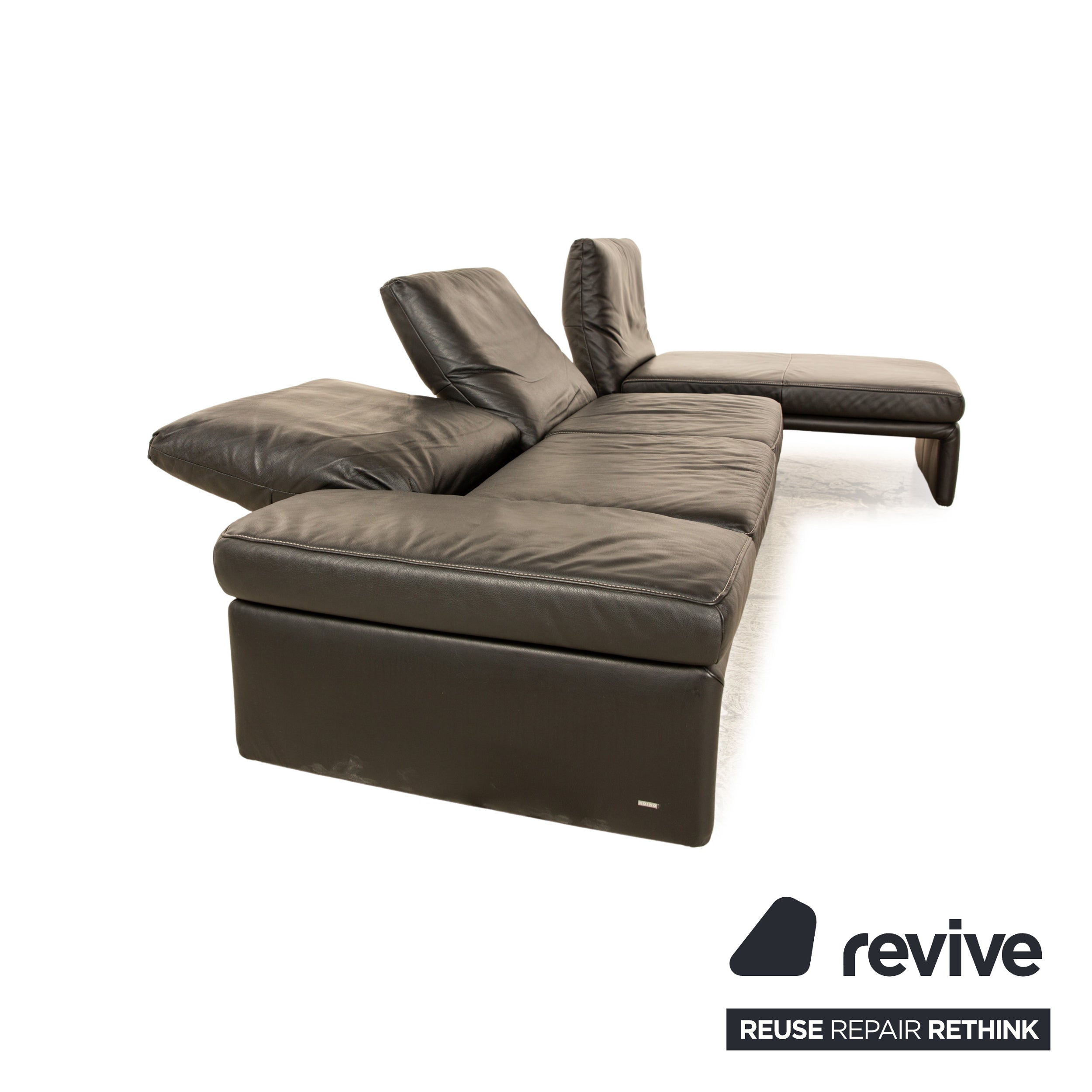 Koinor Raoul Leder Ecksofa Schwarz manuelle Funktion Recamiere Rechts Sofa Couch