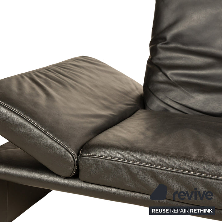 Koinor Raoul Leder Ecksofa Schwarz manuelle Funktion Recamiere Rechts Sofa Couch