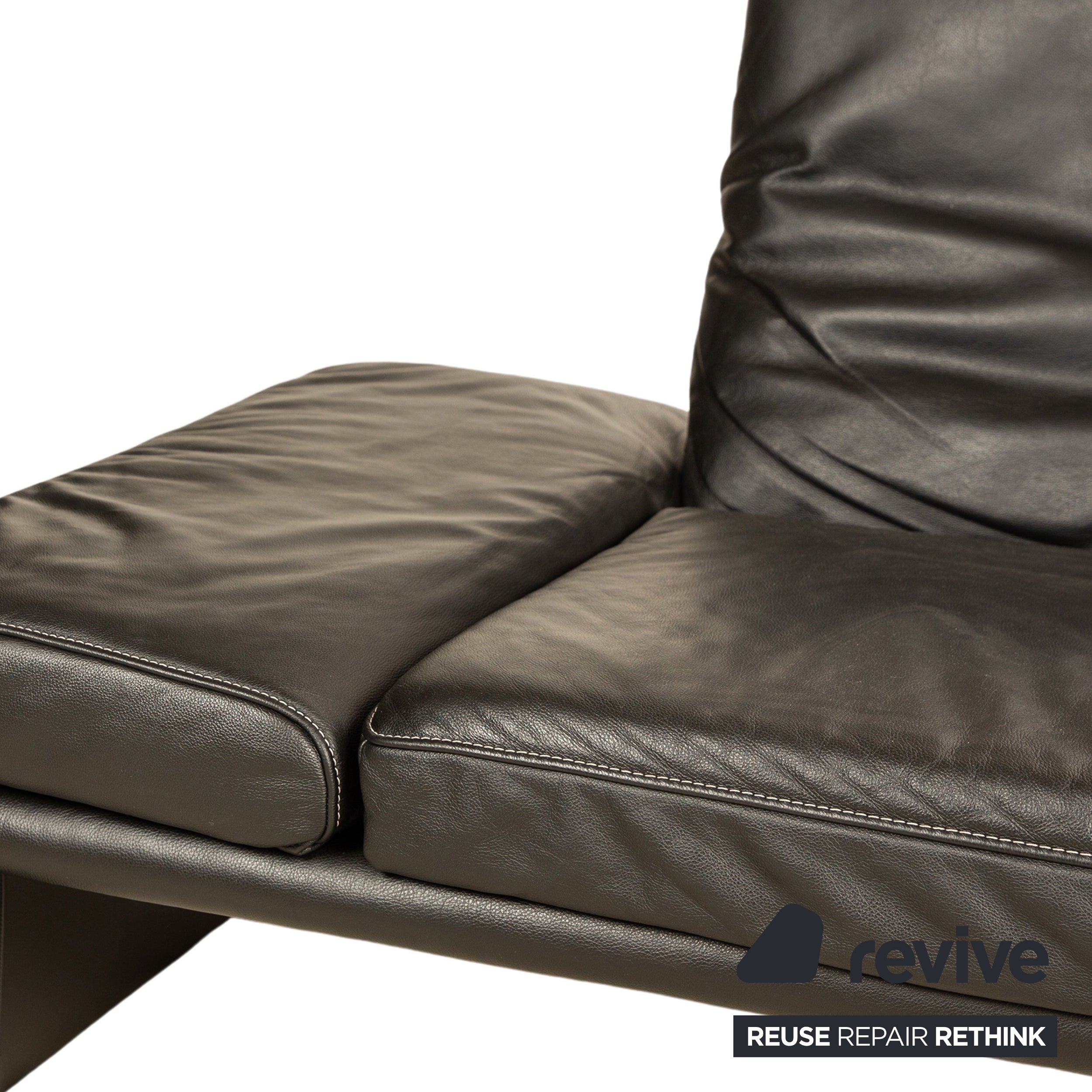 Koinor Raoul Leder Ecksofa Schwarz manuelle Funktion Recamiere Rechts Sofa Couch