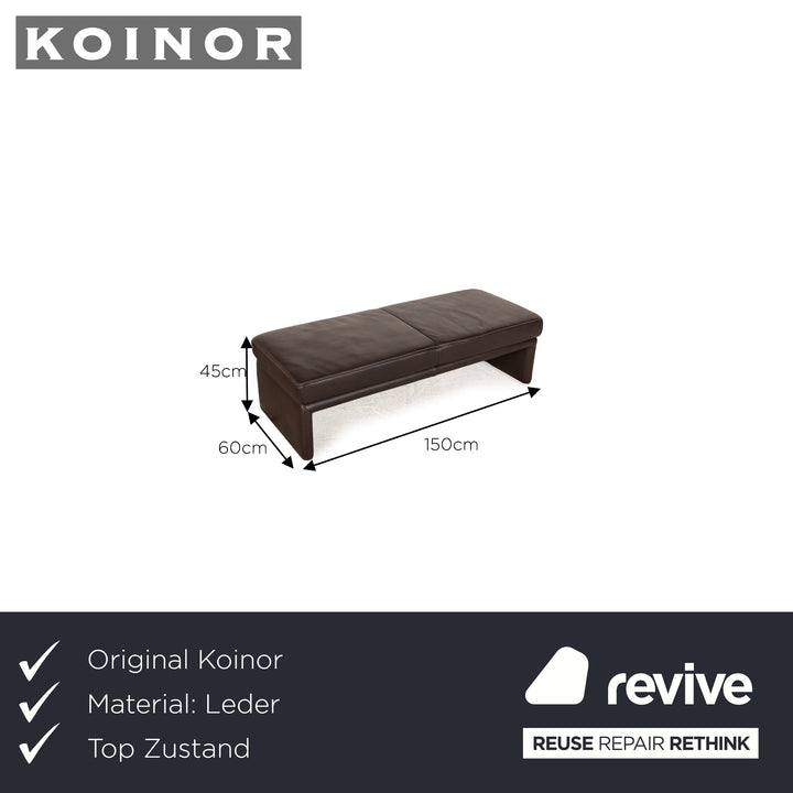 Koinor Raoul Leder Hocker Braun