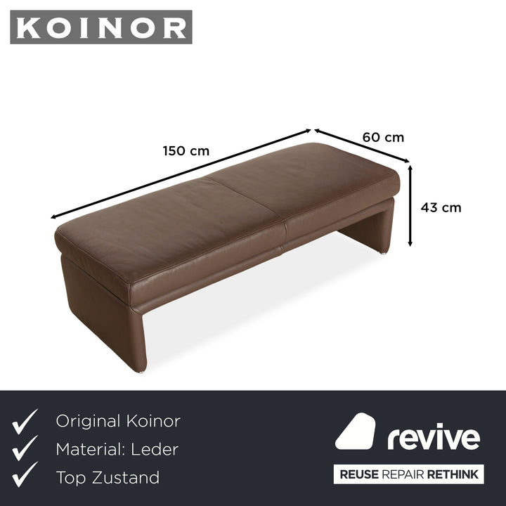 Koinor Raoul Leder Hocker Braun