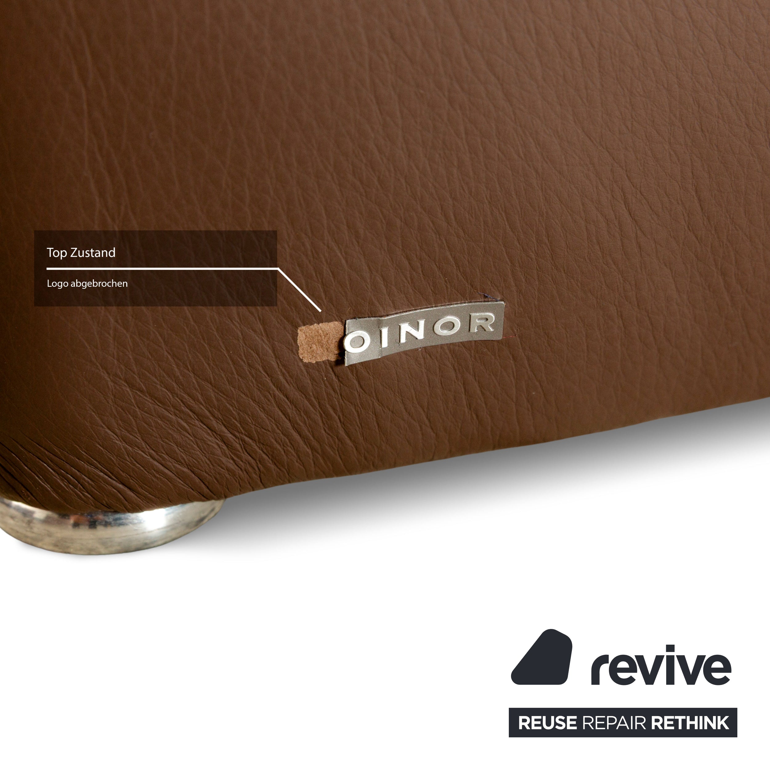 Koinor Raoul Leather Stool Brown