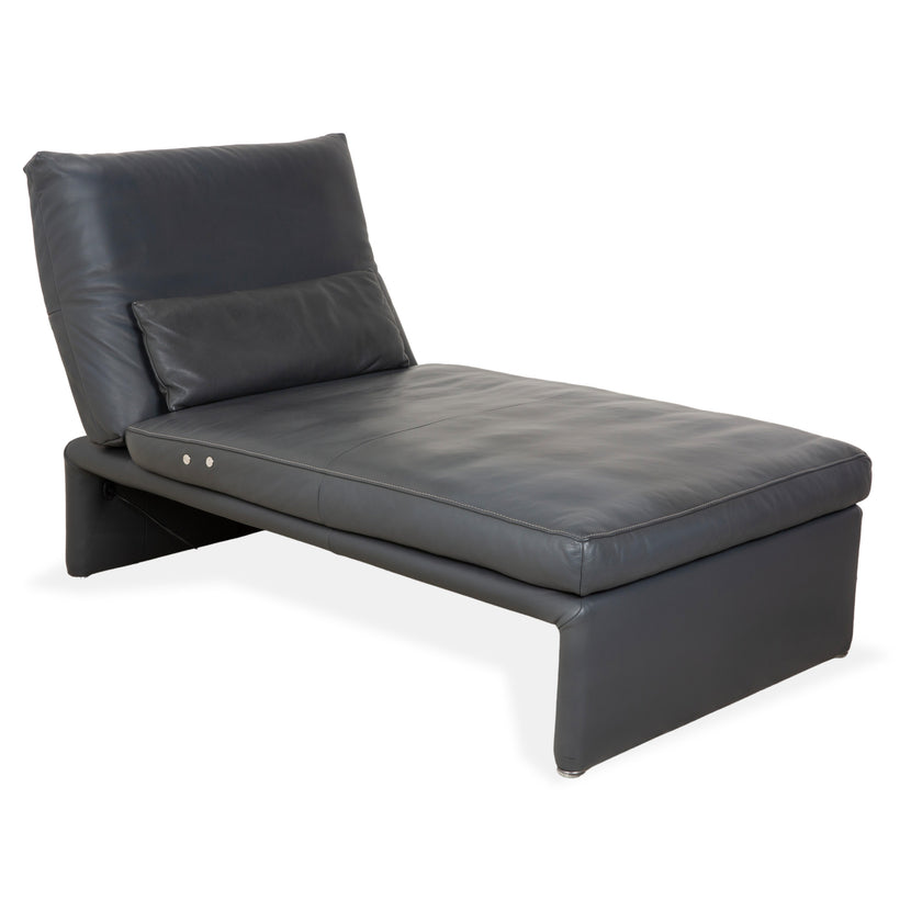 Fauteuil suspendu en cuir Koinor Raoul, gris anthracite, fonction électrique