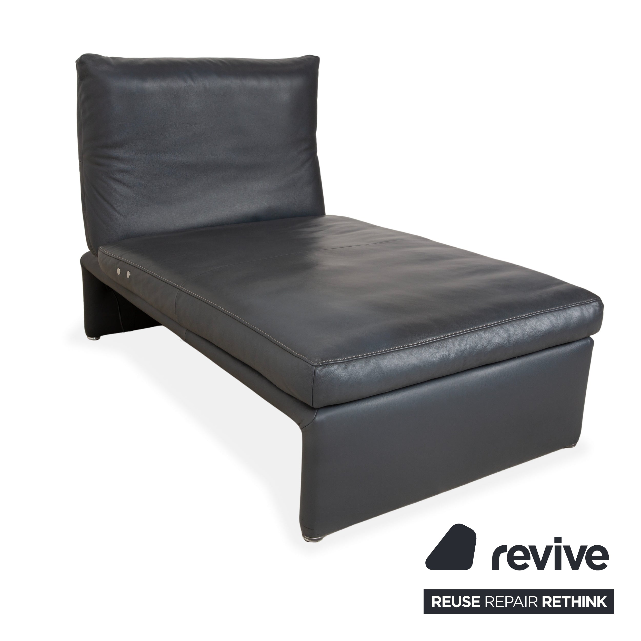 Fauteuil suspendu en cuir Koinor Raoul, gris anthracite, fonction électrique