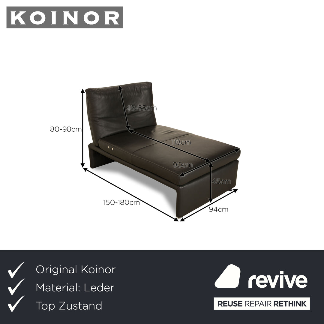 Koinor Raoul Leder Liege Grau elektrische Funktion