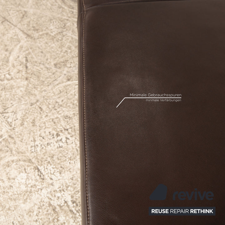 Koinor Raoul Leather Sofa Set Brown Manual Function Recamiere Left Corner Sofa Stool Couch