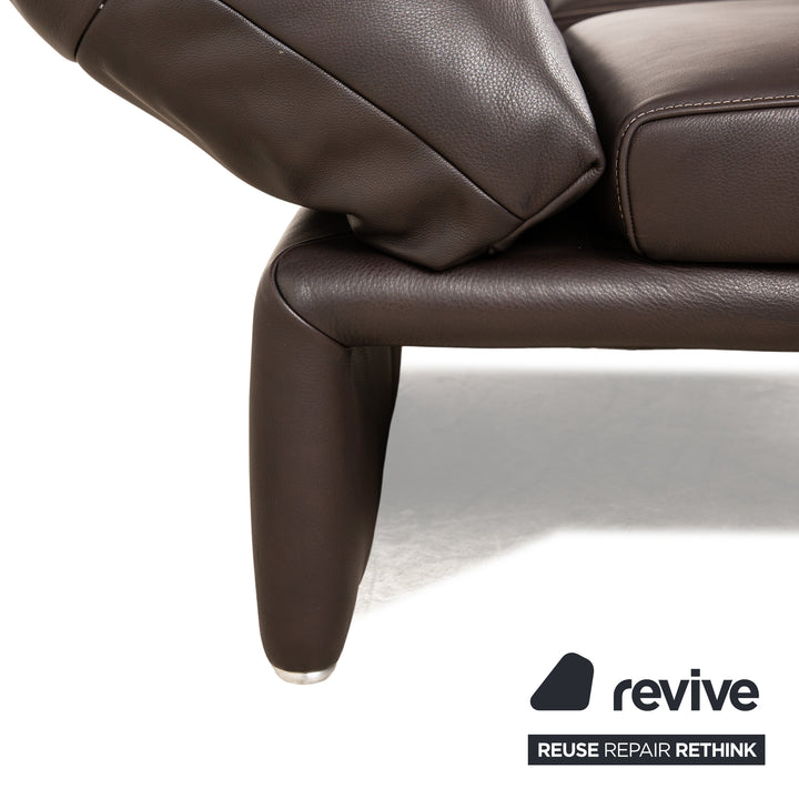 Koinor Raoul Leather Sofa Set Brown Manual Function Recamiere Left Corner Sofa Stool Couch