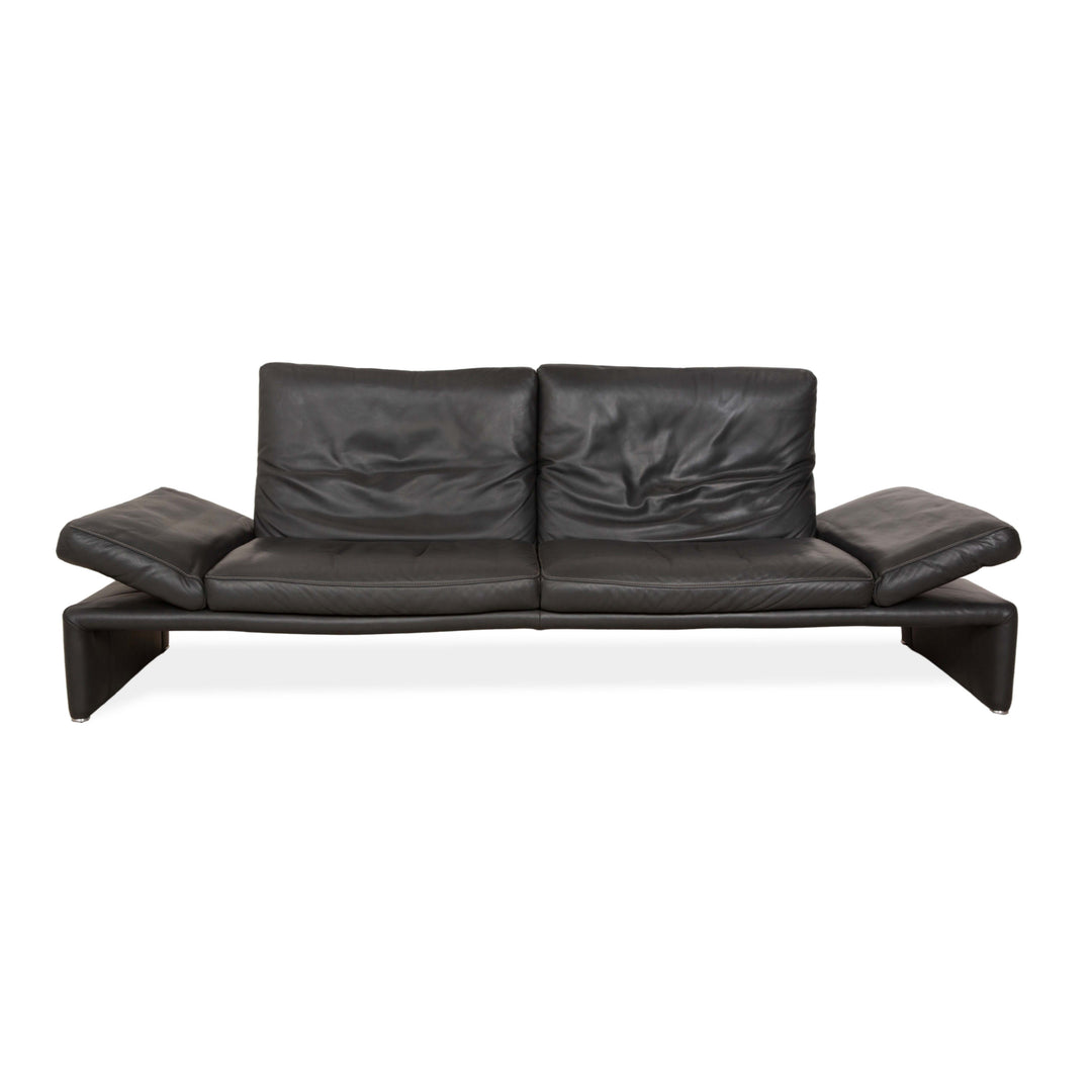 Koinor Raoul Leder Viersitzer Dunkelgrau manuelle Funktion Sofa Couch